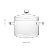 4 x Brand New GANAZONO Cooking Pot Glass Cooking Pot Borosilicate Glass With Lid Handle Kitchen Pot For Pasta Noodle Soup Milk 1350ml - RRP €132.76