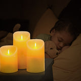 1 x RAW Customer Returns LED candles, flameless candles 4 5 6 inch set of 3 real wax with realistic dancing LED flames and 10-button remote control with 2 4 6 8-hour timer, 300 hours YIWER ivory, 3 1  - RRP €19.46