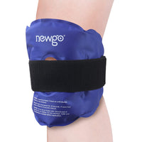 1 x RAW Customer Returns NEWGO Knee Ice Wrap Cooling Pads for Knees Cooling Sleeve Knee Cooling Pack Gel Reusable Cold Warm Cooling Compress with Velcro Fastener for Pain Relief - RRP €15.12