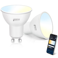 1 x RAW Customer Returns Aigostar Alexa Smart Light Bulbs GU10 SL2 WIFI LED Bulb 6W 510LM, Dimmable Smart Light Bulbs 2700K-6500K Warm White, compatible with Alexa Google Home, 2 Units. - RRP €18.99