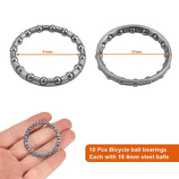 1 x RAW Customer Returns STCRERAG 10 pieces bicycle ball bearing headset ball ring front wheel cage ball bearing 37 mm cage ball bearing handlebar steering ball bearing steel ball retainer with 16 balls for headset - RRP €7.03