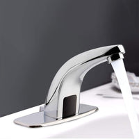 1 x RAW Customer Returns Ejoyous Infrared Sensor Faucet, Smart Touchless Basin Faucet Wash Basin Automatic Single Lever Mixer Hand Wash Basin with Control Box for Kitchen Bathroom Household - RRP €38.94