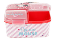 1 x RAW Customer Returns Premium lunch box Minnie Mouse lunch box with 3 compartments, Bento lunch box for children - ideal for school, kindergarten or leisure - RRP €11.95