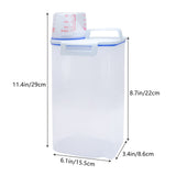 1 x RAW Customer Returns Zuiaso 2pcs Rice Dry Food Storage Containers Airtight Dry Food Container Plastic Dispenser with Spout Measuring Cup Food Dispenser for Cereal Beans Flour Sugar - RRP €18.99