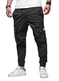 1 x RAW Customer Returns Elegancity Black jogging bottoms, men s cargo trousers, plain trousers, men s causal sports trousers, elastic leisure trousers with 6 pockets, M - RRP €21.42