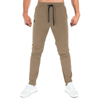 1 x RAW Customer Returns BROKIG Men s Track Pants Casual Slim Fit Running Pants with Double Pockets Beige,M  - RRP €36.29