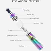 1 x RAW Customer Returns VAPTIO Nano Kit Vape Pen 900mAh Battery 30W All in One Electronic Cigarette, Starter Kit with 2.0ml Tank, No E-Liquid, No Nicotine Colourful  - RRP €19.97