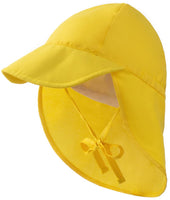 2 x Brand New Yixda Baby UPF 50 Sun Hat Girls Boys Outdoor UV Protection Swimming Cap Summer Cap Yellow, 0-2 Years  - RRP €55.2