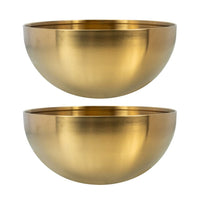 1 x RAW Customer Returns 2Pcs Ramen Noodle Bowl Stainless Steel Bowls Korean Bowls Metal Soup Bowl Serving Bowls for Cereal Rice Soup Noodles Salad 12 cm Golden - RRP €18.79