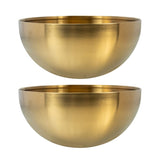 1 x RAW Customer Returns 2Pcs Ramen Noodle Bowl Stainless Steel Bowls Korean Bowls Metal Soup Bowl Serving Bowls for Cereal Rice Soup Noodles Salad 12 cm Golden - RRP €18.79