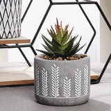 1 x RAW Customer Returns TERESA S COLLECTIONS Modern artificial plant with metal wooden stand for home decoration, set of 3 artificial succulents in geometric ceramic, living room decoration table decoration mother daughter gift - RRP €39.99