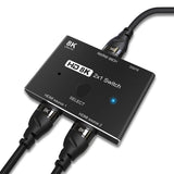 1 x RAW Customer Returns CableDeconn HDMI Ultra HD 8K HDMI 2.1 High Speed 48Gbps Directional Switch Only 2 inch 1out 8K 60Hz 4K 120Hz Splitter Converter Compatible with Xbox PS5 Projectors Monitors - RRP €24.99