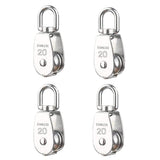 3 x Brand New Anyingkai 4PCS small pulley, rope pulleys, pulleys, pulleys for ropes, pulley, block rope pulley, shell pulley, stainless steel pulley, swivel pulley, pulley M20-D4  - RRP €72.0