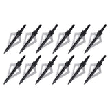 1 x RAW Customer Returns Huntingdoor Pack of 12 Hunting Tips 100 Grains Arrowhead with 3 Blades Screw-in Tips Archery Replacement Arrowheads for Carbon Arrows Fiberglass Arrows and Crossbows Black  - RRP €14.99