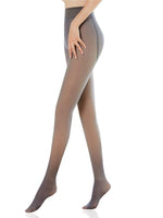 2 x Brand New 220g Fake Translucent lined leggings women tights women winter Warm Fleece Tights Black - RRP €21.62