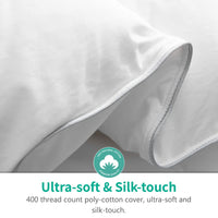 1 x RAW Customer Returns APSMILE all year round down duvet 155x220cm goose down and goose feathers, feather duvet 155x220 cm, hotel collection duvet, suitable for single beds with warm natural down duvet, 8 corner registers white  - RRP €125.9