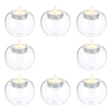 3 x Brand New Sziqiqi Round Crystal Candle Holder, Candle Dinner Decorations, Heat Resistant Glass, Wedding, Marriage Proposal, Candle Holder Jewelry, 8 Pieces - RRP €68.94