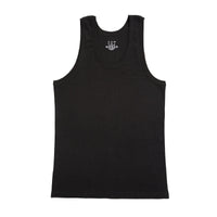 3 x RAW Customer Returns HomyComy undershirt men s fine rib cotton sleeveless tank top 3-pack black XL - RRP €74.97