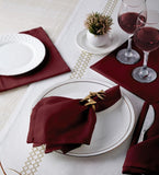 1 x RAW Customer Returns Encasa Cotton Cloth Napkins Set of 12 Size 43x43 cm Rich Maroon Solid Color Machine Washable - RRP €26.48