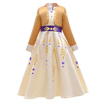 1 x RAW Customer Returns IBTOM CASTLE - Princess Rapunzel Costume, Long, for Carnival Parties, Bridesmaid, Cosplay, Sizes 98-140 Yellow Anna 4-5 Years - RRP €24.0