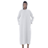 1 x RAW Customer Returns YAOHUOLE Kaftan Men s Long Kaftan White Men s Long Sleeve Linen Kaftan Men s White M - RRP €28.21