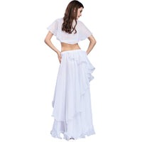 1 x RAW Customer Returns ROYAL SMEELA Belly Dance Skirt Tops Belly Dance Costume Outfit Set Performance Top and Skirt Dresses Dancing Chiffon Maxi Skirt Skirt Top Set for Women Long Skirts - RRP €49.8