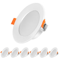 1 x RAW Customer Returns Dexnump LED recessed spotlight 230V cold white 6000K recessed spotlight flat 7W 700Lm LED spots bathroom 30mm installation depth 75-100mm borehole diameter for living room kitchen set of 6 - RRP €28.68