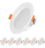 1 x RAW Customer Returns Dexnump LED recessed spotlight 230V cold white 6000K recessed spotlight flat 7W 700Lm LED spots bathroom 30mm installation depth 75-100mm borehole diameter for living room kitchen set of 6 - RRP €28.68