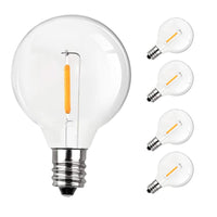 1 x RAW Customer Returns SUWIN LED light bulb E12 socket, G40 fairy lights LED replacement bulbs 5-pack, 24V - RRP €10.07