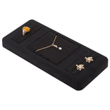 1 x Brand New PH PandaHall Microfiber Jewelry Tray, Black Jewelry Necklaces Storage Tray Earrings Rings Showcase Jewelry Display Stand for Online Retail Store - RRP €50.89