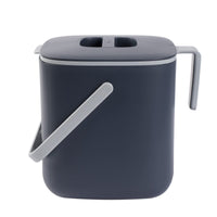 1 x RAW Customer Returns BLUE GINKGO Organic Waste Bin Kitchen Compost Bin Kitchen with Lid, Handles Dishwasher Safe Made in Korea 2.6 Liters Grey - RRP €24.99