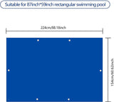 1 x RAW Customer Returns 221x150cm Swimming Pool Cover Rectangular -Rectangular Pool Cover - Thicker and Durable, Tarpaulin Windproof Rainproof Dustproof for Rectangular Frame Pool - RRP €16.13