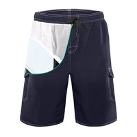 1 x Brand New JustSun Swim Shorts Men Long Swim Shorts Men Swimming Trunks for Men Quick-drying Board Shorts Beach Shorts Men Swim Shorts Swimming Trunks Men Zipper Pockets Black M - RRP €25.2