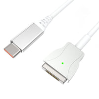 2 x RAW Customer Returns Aioum USB C Type C magnetic charging cable for MacBook 2012-2018, white 1.8m - RRP €36.28