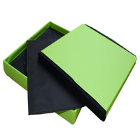 1 x RAW Customer Returns Style home stool with storage space, foldable bench, seat chest made of imitation leather, padded seat cube footstool, storage box with lid, load capacity up to 300 kg, 38 38 38 cm green  - RRP €20.06