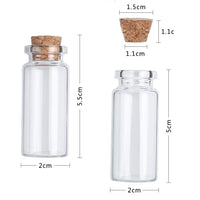 1 x RAW Customer Returns beihuazi Small Bottle 10ml Wedding Glass Vial Mini Glass Bottle with Cork Stoppers for Oils, Spices, Herbs or Tea Approx. - RRP €14.71