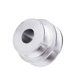 1 x RAW Customer Returns ExcLent Aluminum Alloy 40 U0026 50Mm Double Groove Pulley 8-20Mm Fixed Bore V-Shaped Pulley For 10Mm Belt - 10mm - RRP €26.4