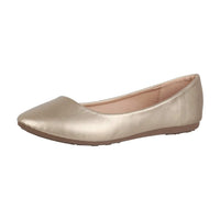 1 x RAW Customer Returns Elara Damen Ballerina Bequeme Slip Ons Flach Chunkyrayan DY-10A Gold-37 - RRP €20.03