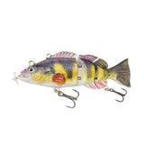 1 x RAW Customer Returns ods lure 3.9inch Electric Fishing Lure USB Rechargeable Electric Fish Lure Multi-jointed Swimming Lure with Treble Hook for Perch Pike Zander - RRP €27.22