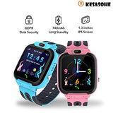 1 x RAW Customer Returns Kesasohe GPS Smart Watch with Two-Way Call SOS Camera Alarm Clock Game Waterproof IP68 Touch Screen, Phone Watch Birthday Gifts for Children - RRP €39.66