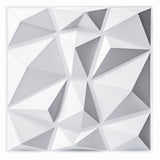 1 x RAW Customer Returns Art3d 33 pieces 3D wall panels diamond highly rigid PVC, 30 x 30 cm, non-deformable, recyclable, waterproof, heat-resistant, odorless, matt white - RRP €70.52