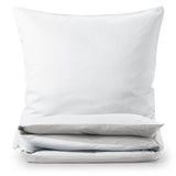 1 x Brand New Blumtal reversible bed linen 155x200 - made of breathable microfiber - duvet cover 155x200 2x pillowcases 40x80 Oeko-Tex - soft iron-free bed linen set, 3-piece, white light gray - RRP €35.28