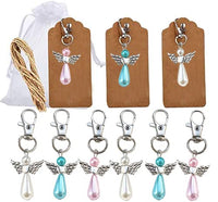 1 x RAW Customer Returns Amajoy 30 pieces guardian angel keyring lucky charm pendant with organza bag and thank you card wedding guest gift baby shower guest gift Christmas - RRP €27.6