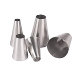 1 x RAW Customer Returns DUORUI Piping Nozzles Made of Stainless Steel Round, Cake Baking Decorating Tool Set Professional, 5 Pieces - RRP €8.59