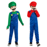 20 x Brand New COXNSXX Plumber Brothers Costume, Cosplay Costume with Hat and Mustache, Suitable for Cosplay Carnival and Theme Parties - RRP €539.8