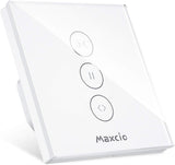 1 x RAW Customer Returns Maxcio WiFi roller shutter switch, roller shutter timer compatible with Alexa Google Home, smart switch for awning, blinds, curtains, WiFi roller shutter control with timer and group creation white - RRP €29.99