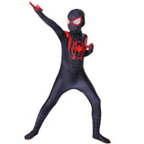 1 x RAW Customer Returns Kids Theme Party Cosplay Miles Morales Spider Fancy Costume, Boy Performance Superhero Action Disguise 3D Anime Boysuit Costume Overall for Halloween Christmas Carnival 110-120 - RRP €23.59