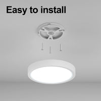 1 x RAW Customer Returns LVL LED Round Small Ceiling Light, 12W Flat Ceiling Lights, Modern Ceiling Light for Hallway, Bathroom, Corridor, Kitchen, Bedroom, Utility Room, Office White, 18cm-12W  - RRP €19.13