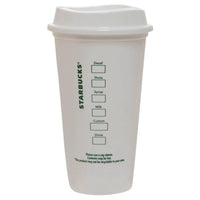 2 x RAW Customer Returns Starbucks Reusable Travel Mug, Grande Medium, 473 ml, White - RRP €43.78