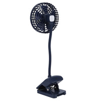 1 x RAW Customer Returns Fdit Portable Clip-on Fan, Rechargeable USB Clip-on Desk Fan, Mini Table Fan, Portable Desktop Fan for Car and Office Blue  - RRP €26.84